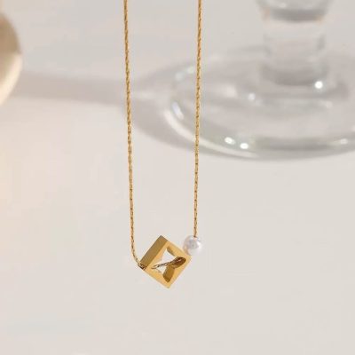 Golden pendent with locket