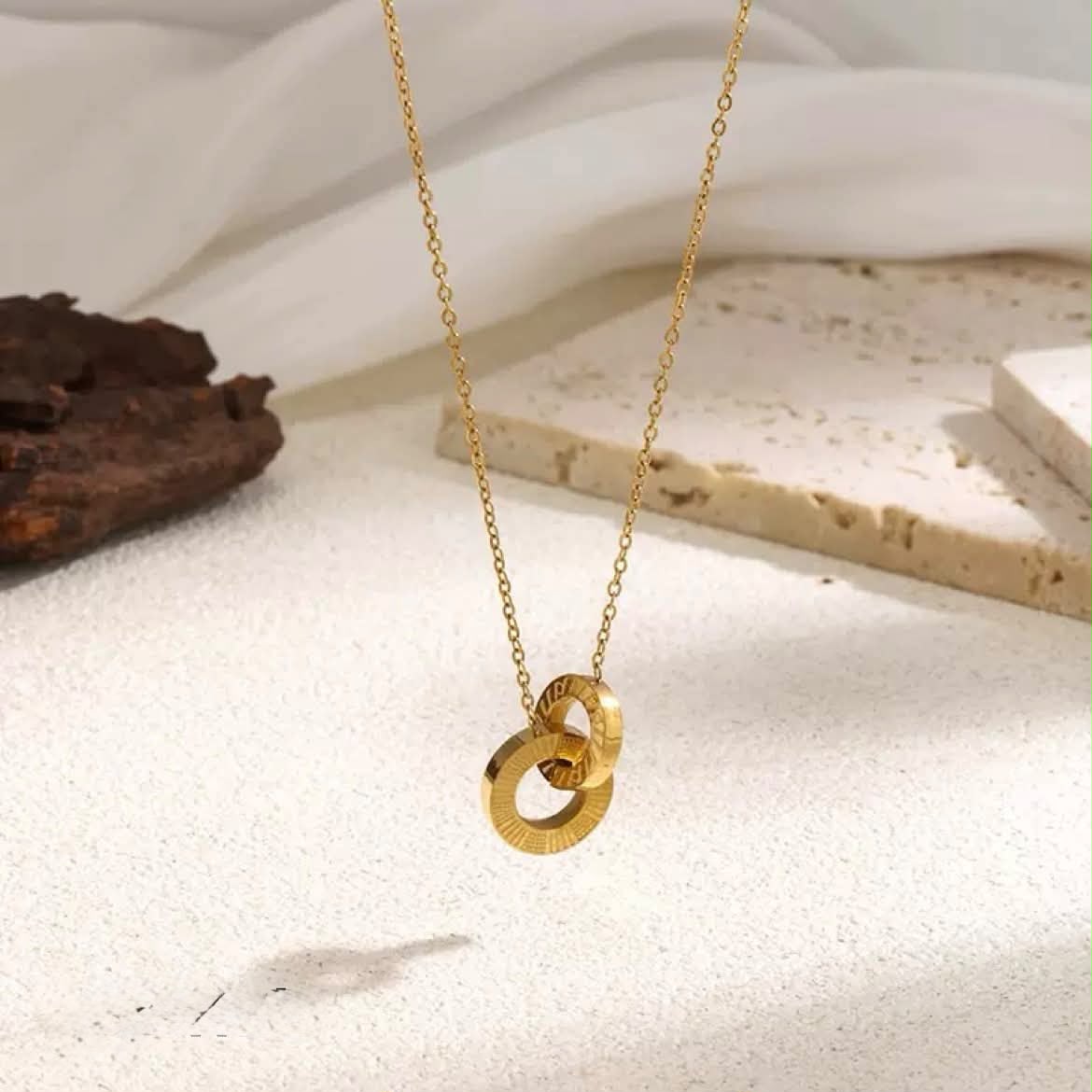 Golden pendent with locket