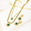 Golden pendent set