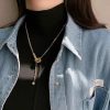 Golden pendent with locket