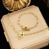 Golden jewellery set