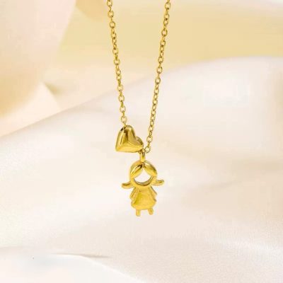 Golden pendent with locket