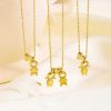 Golden pendent chain and locket set