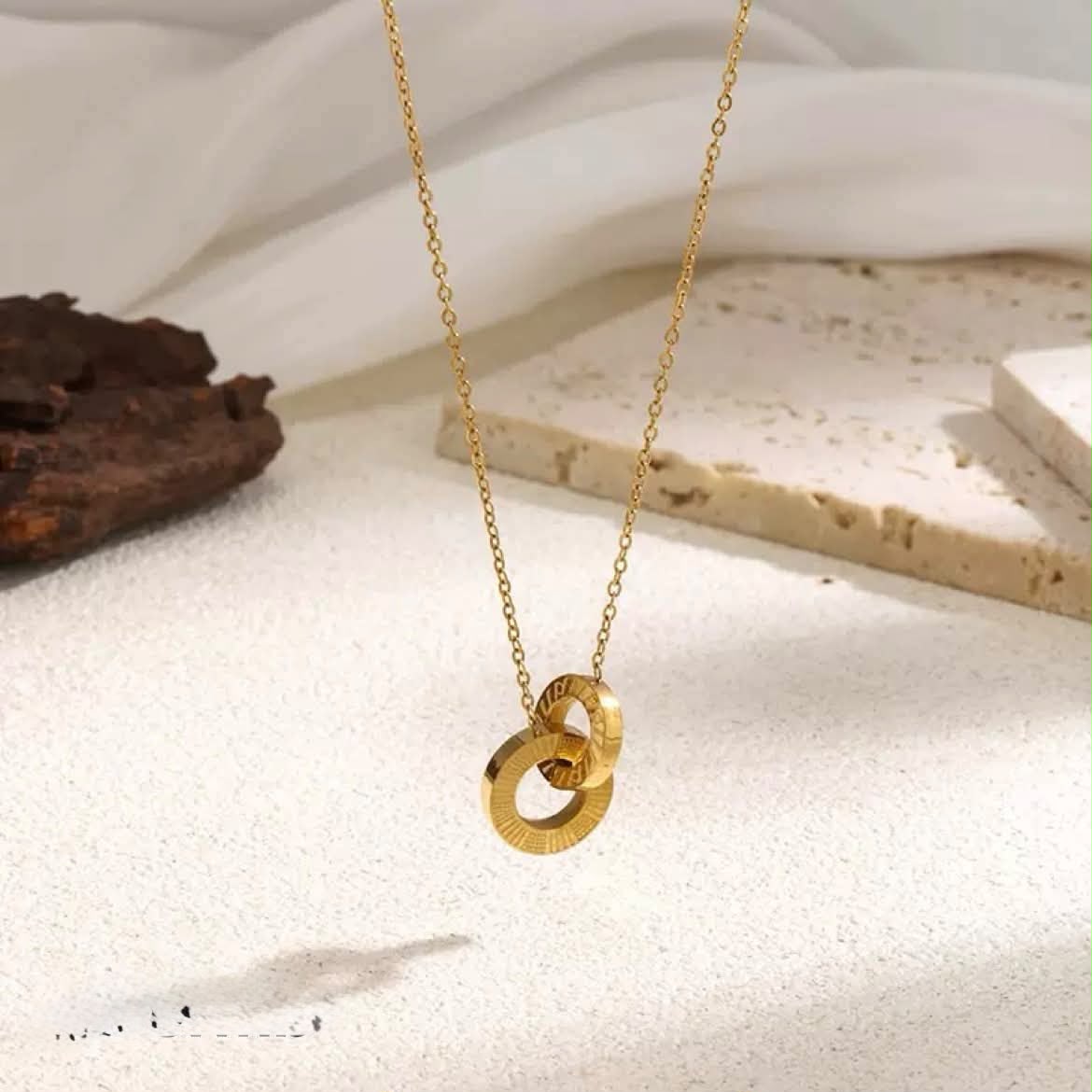 Golden chain with locket