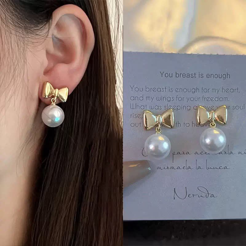 earrings with pearl design