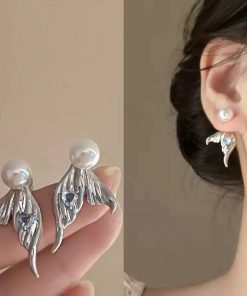 earring with pearl design fashion