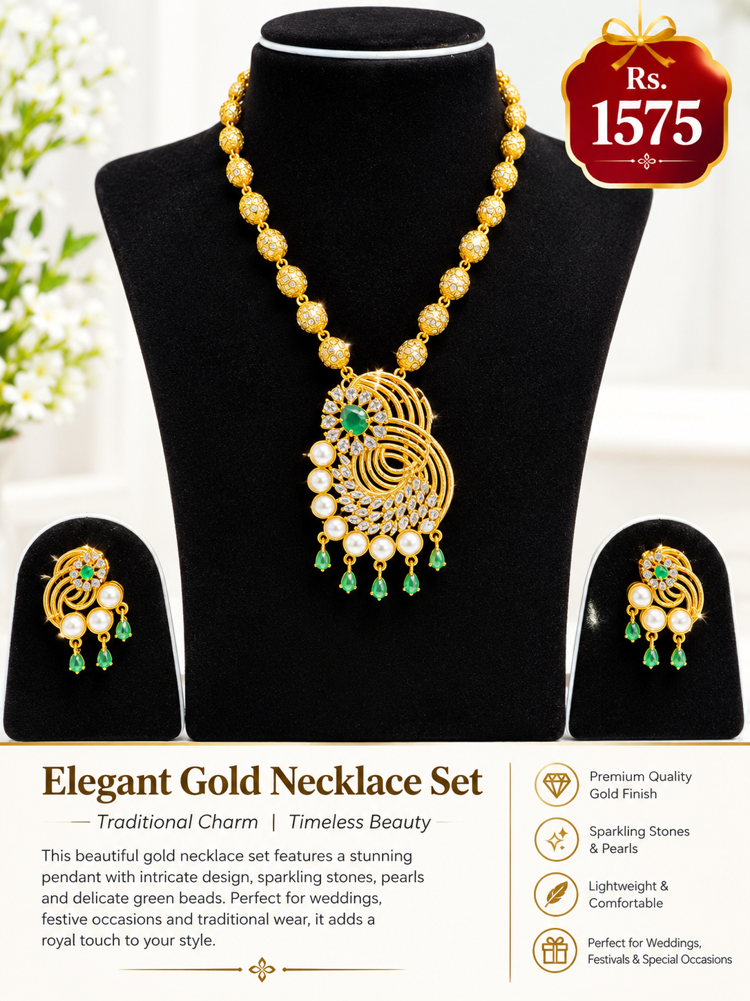 Elegant Gold Necklace Set