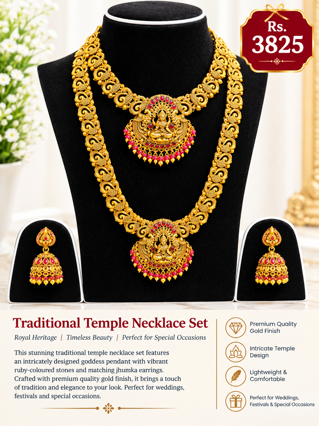 Traditional Temple Necklace Set